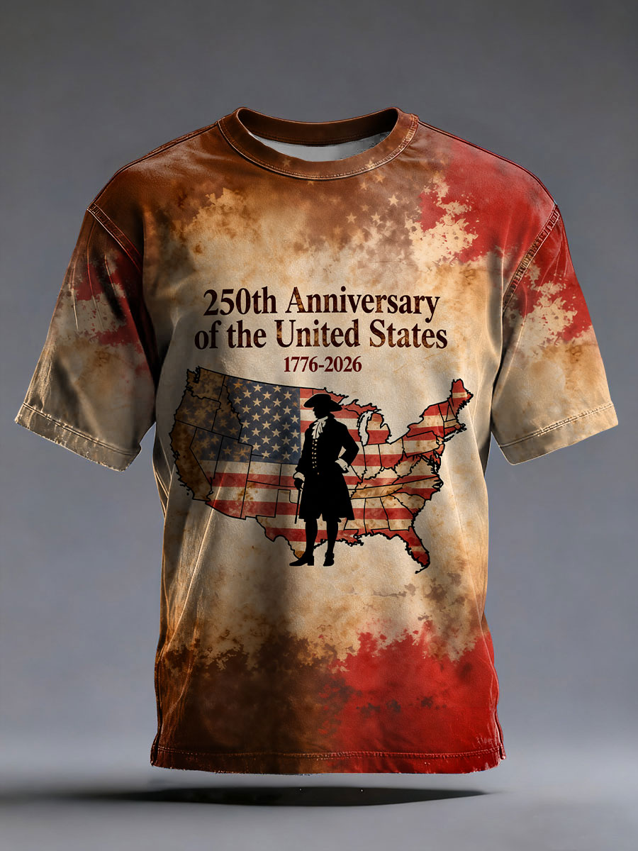 Men's America 250 Printed Casual T-Shirt