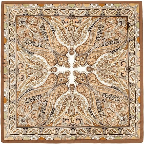 Vintage Silk Feel Square Scarf