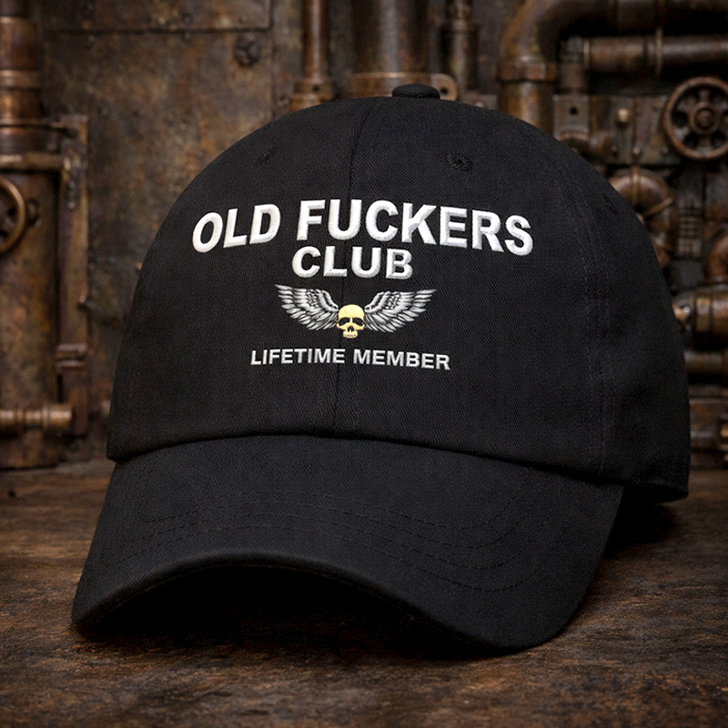 Funny Retro Funny Old Man Club Printed Casual Hat