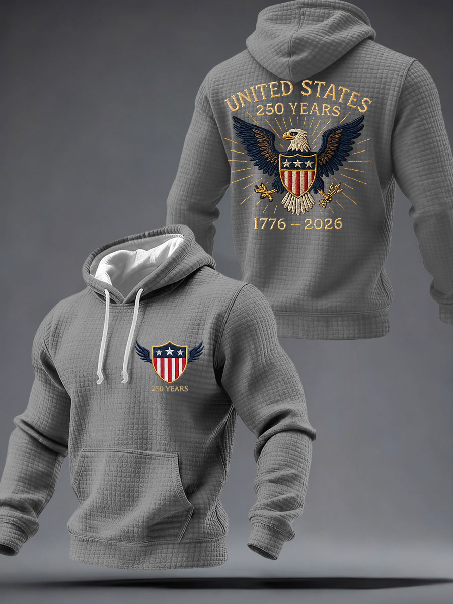 Men's America 250 Printed Casual Hoodie