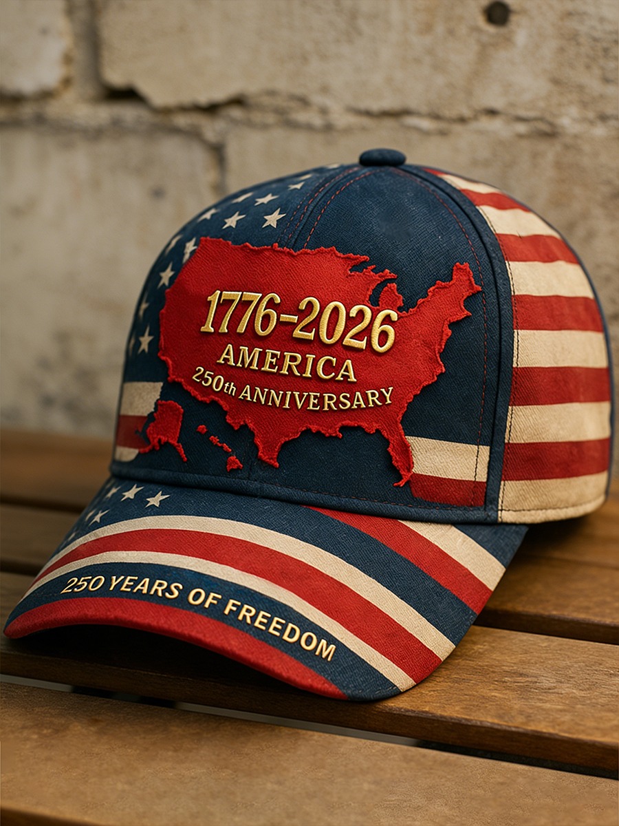 Unisex USA 250th Anniversary Embroidered Hat
