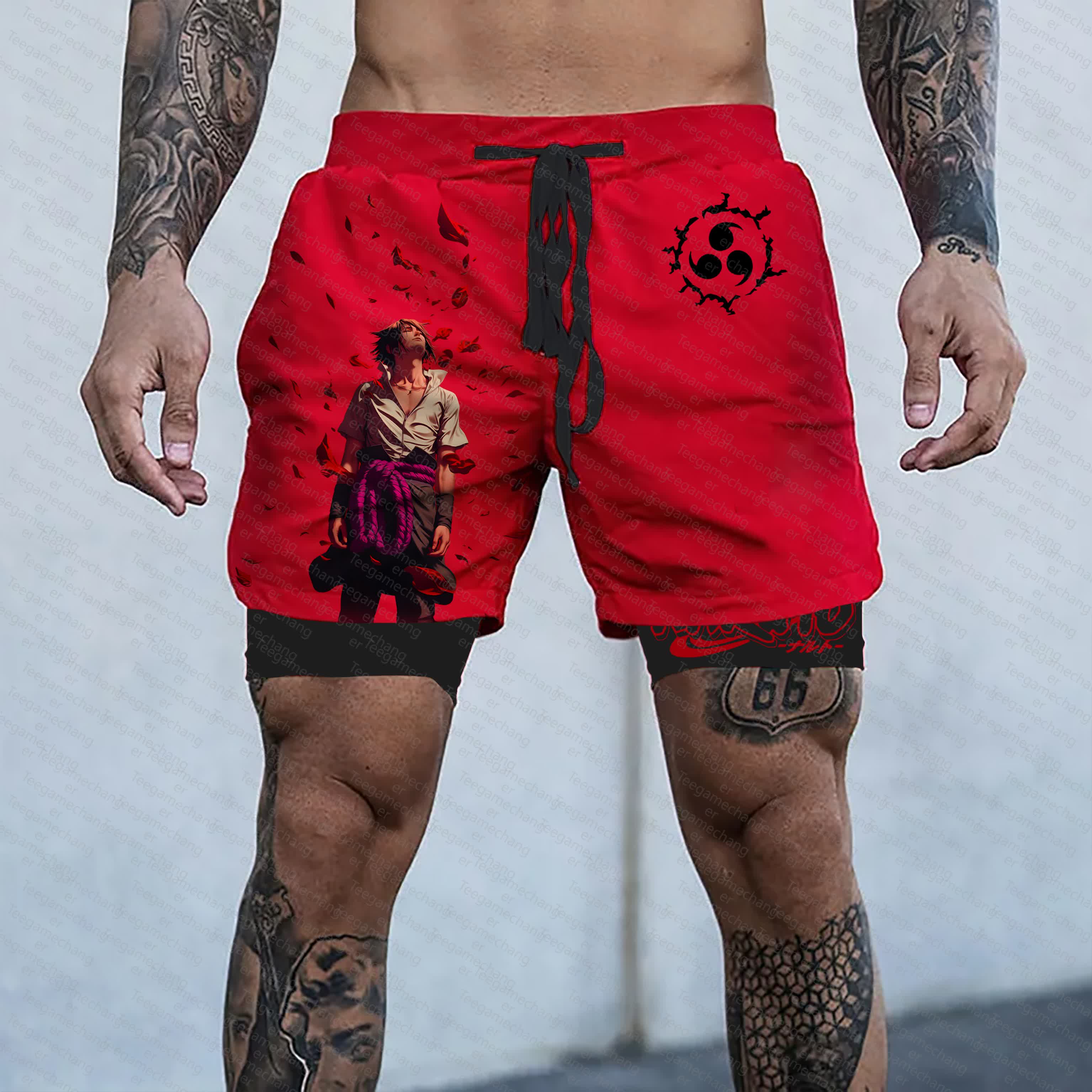 Unisex    Casual Anime Streetwear Shorts