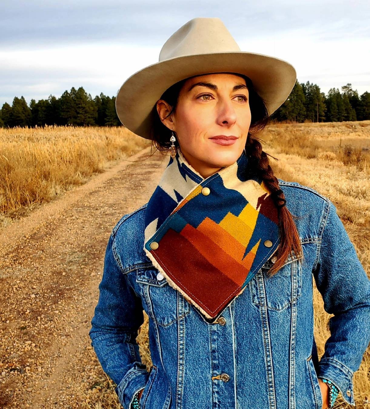 Wool/Sherpa Cowl Scarf - Siskiyou