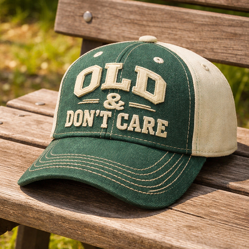 Too Old To Care Art Print Casual Cap