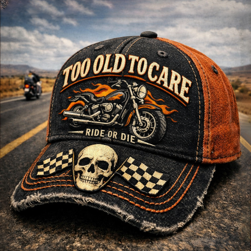 Too Old To Care Art Print Casual Cap