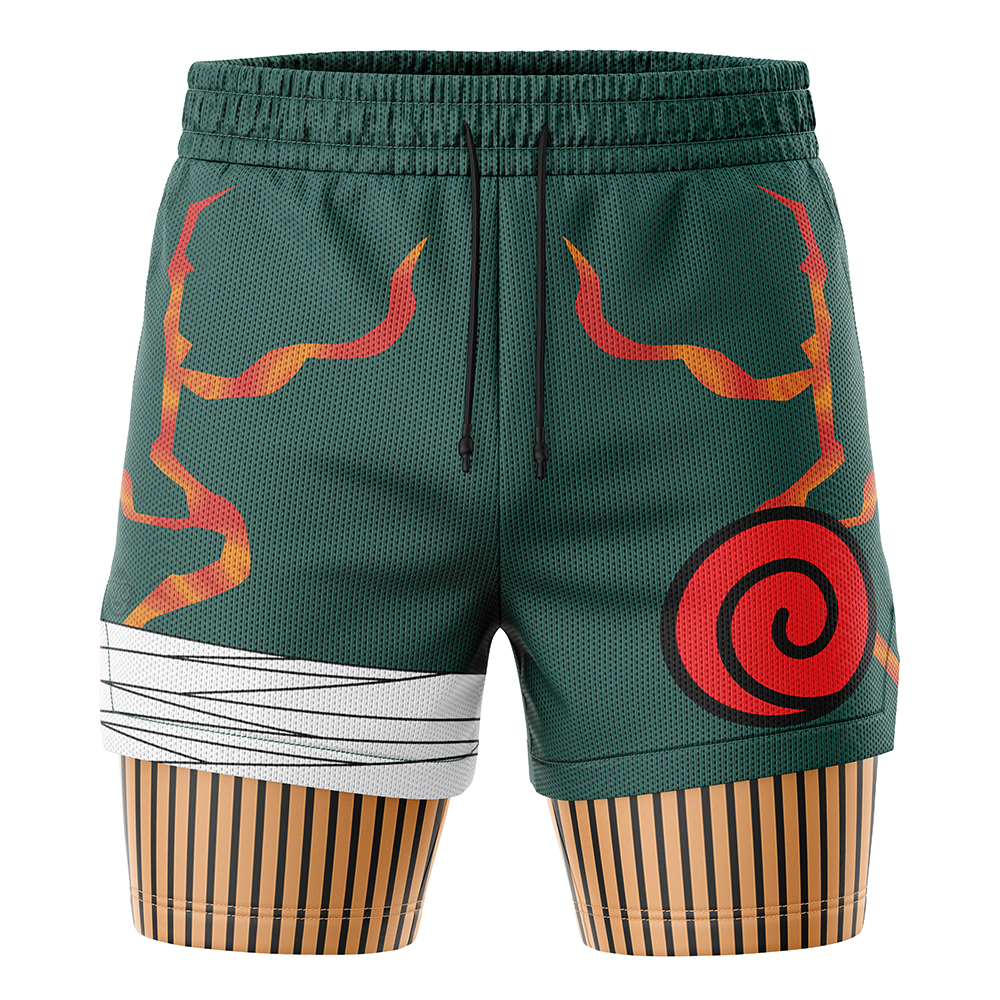 Might Guy 8th Gate Shippuden 2-in-1 Performance Shorts