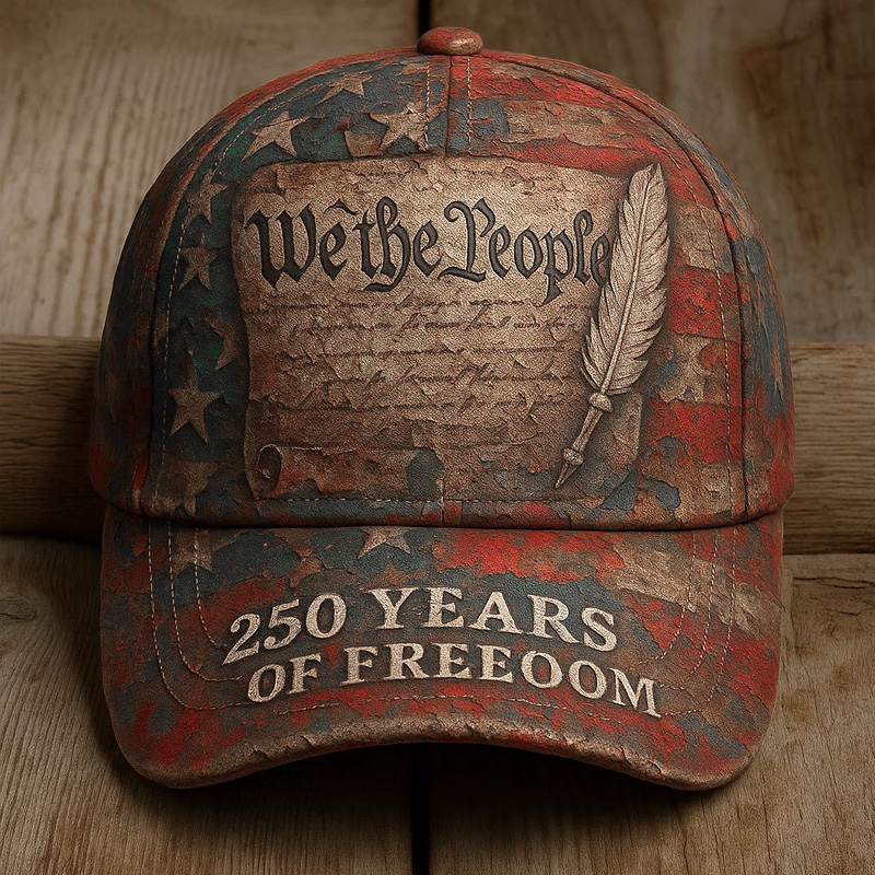 US 250th Anniversary Art Printed Casual Hat