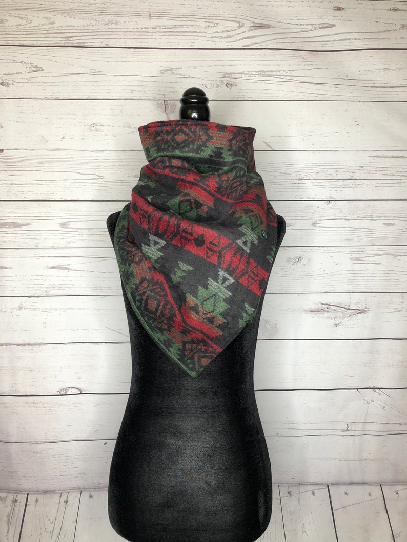 Ever Green Western Aztec Warm Neck Hood