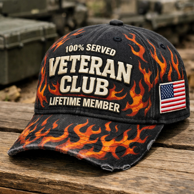 Veteran Club Art Print Casual Hat