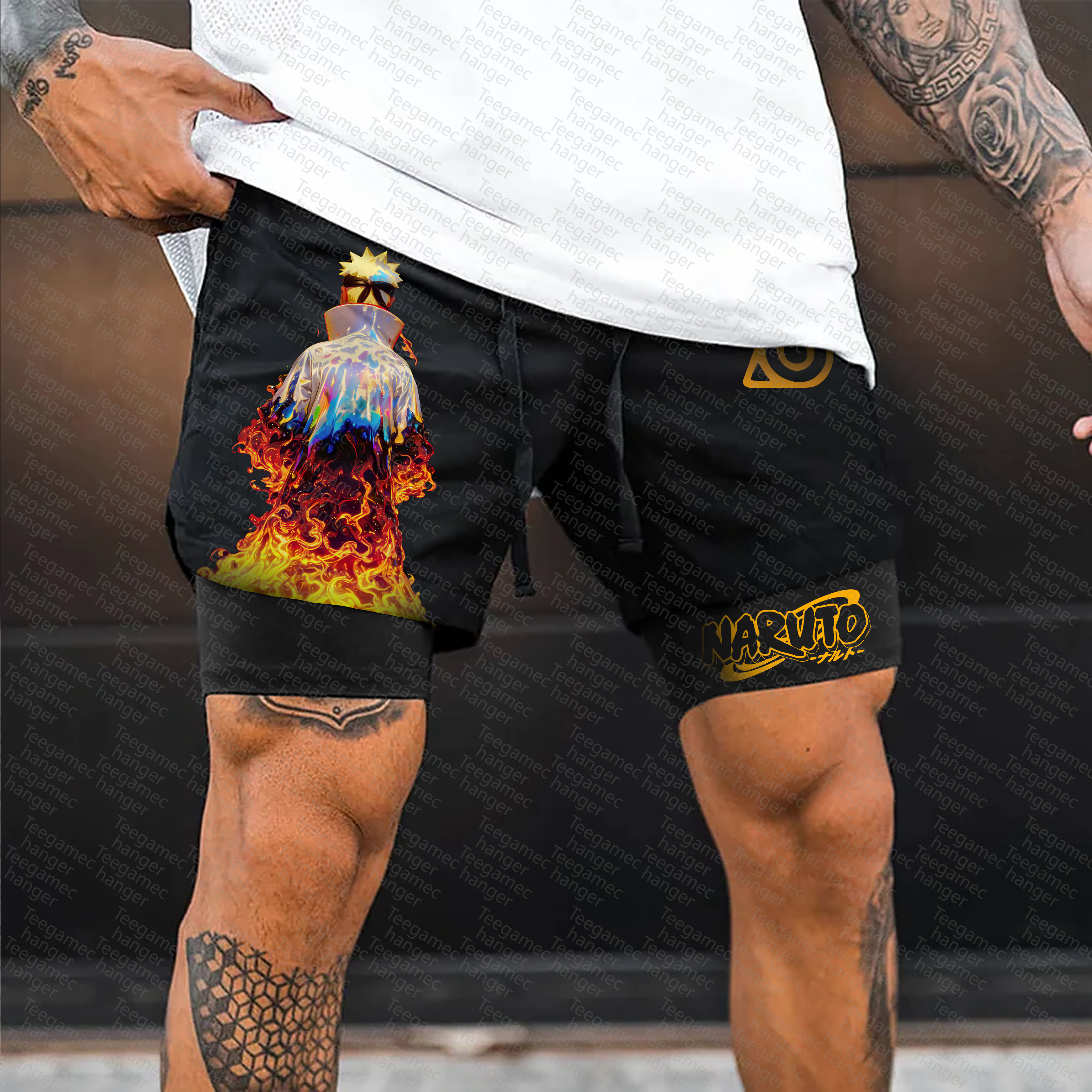 Unisex    Casual Anime Streetwear Shorts