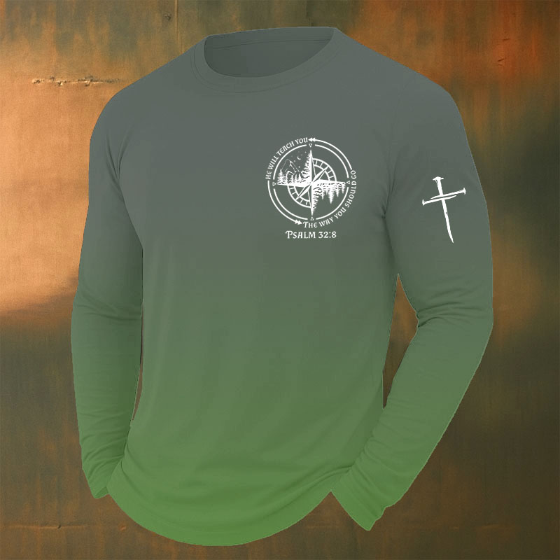 Faith Printed Casual Long-Sleeved T-Shirt