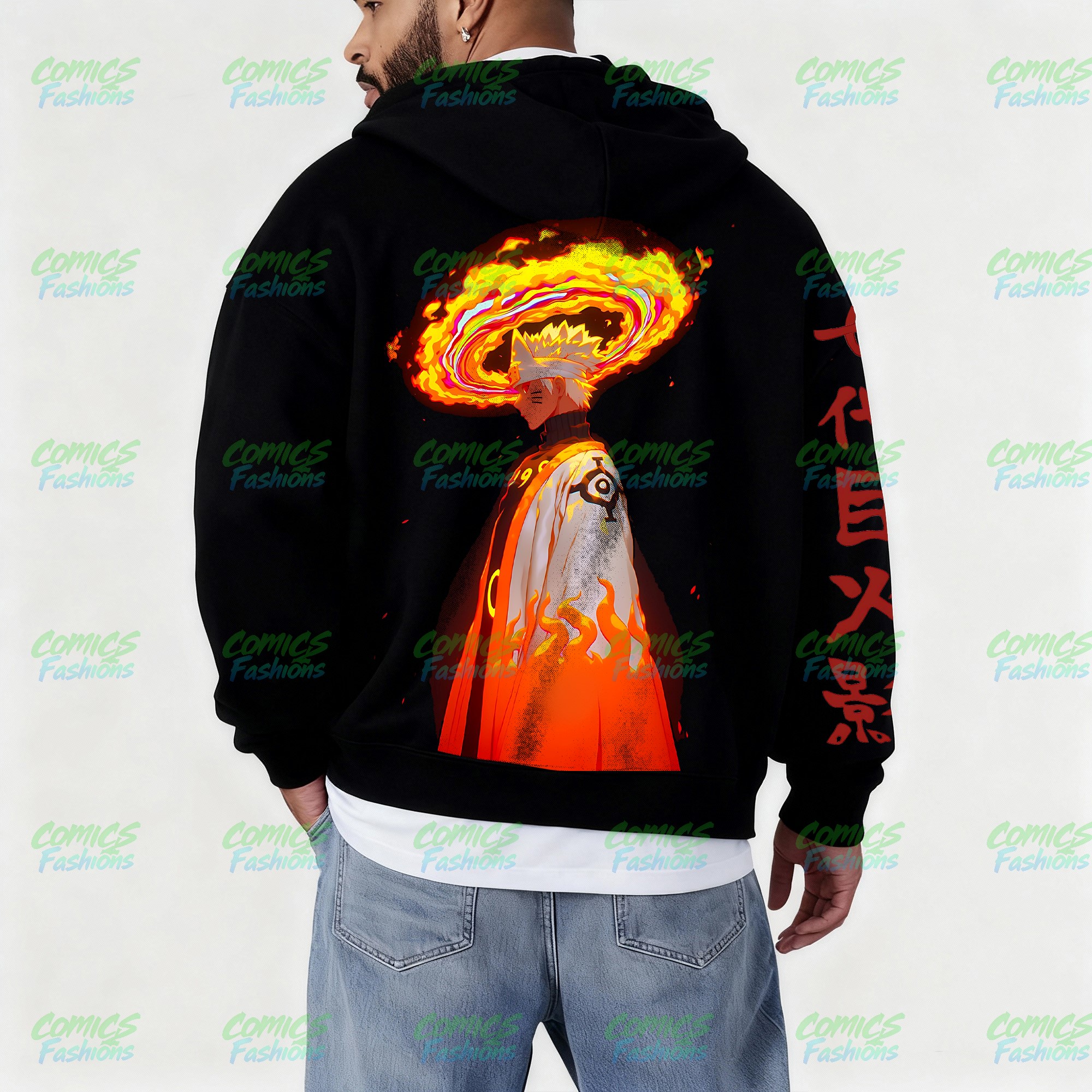 Unisex Graphic Streetwear Vintage Zipper Cardigan Plush Hoodie