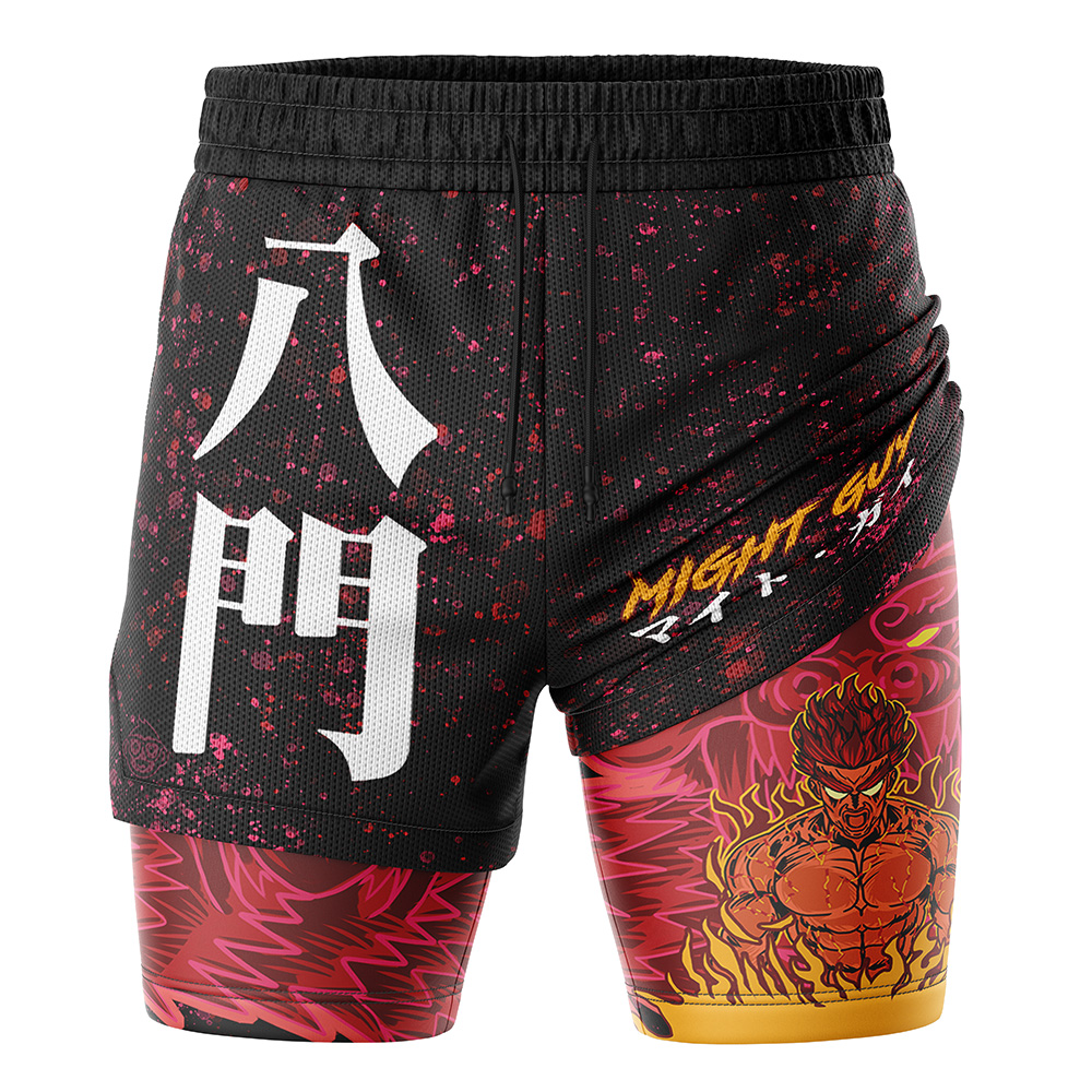 Might Guy 8th Gate Dragon Shippuden 2-in-1 Performance Shorts