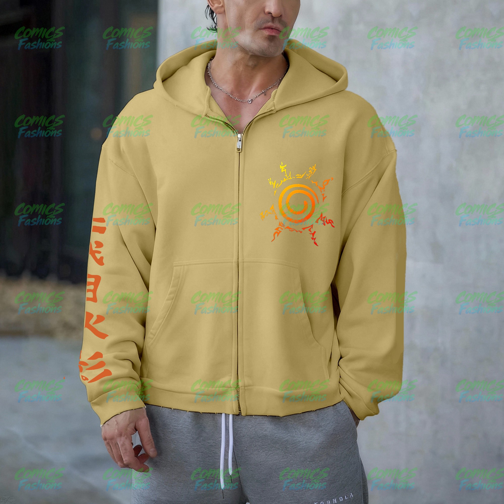 Unisex Graphic Streetwear Vintage Zipper Cardigan Plush Hoodie