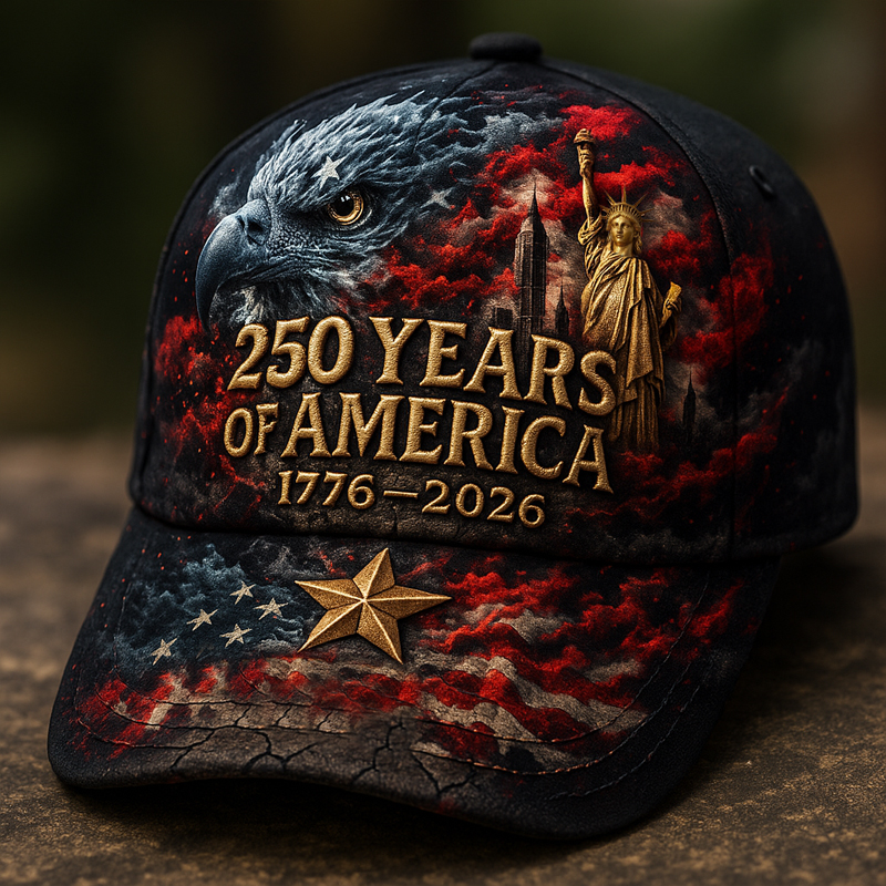 250 Years Of America We The People Printed Casual Hat