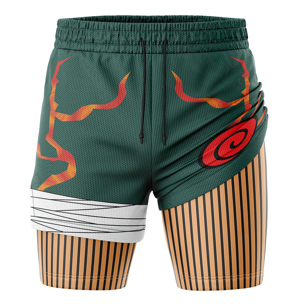 Might Guy 8th Gate Shippuden 2-in-1 Performance Shorts