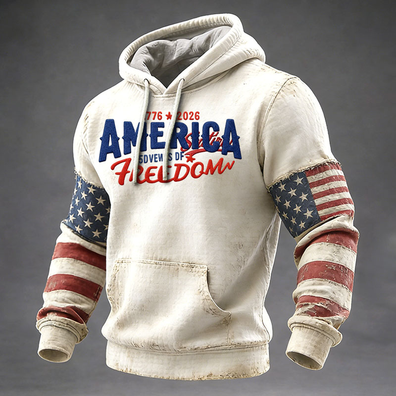 250 Years Of America We The People Print Casual Hoodie