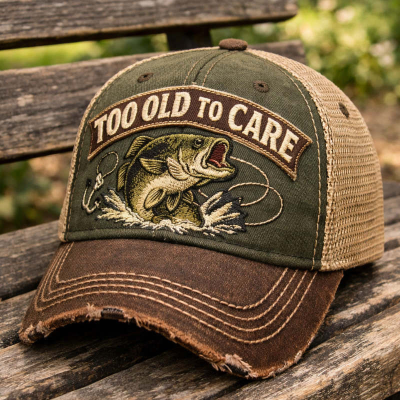 Too Old To Care Art Print Casual Cap