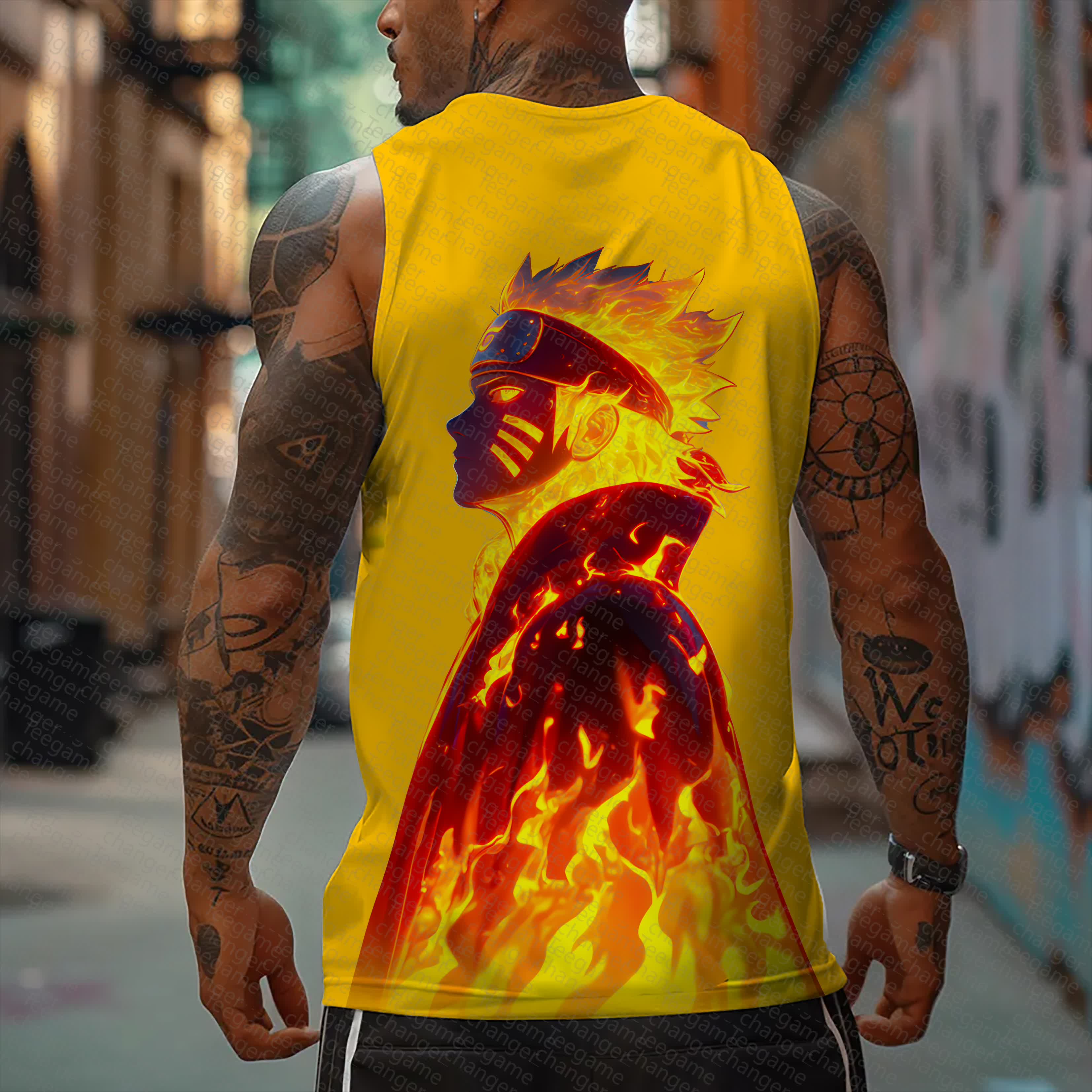 Unisex    Casual Anime  Tank Top