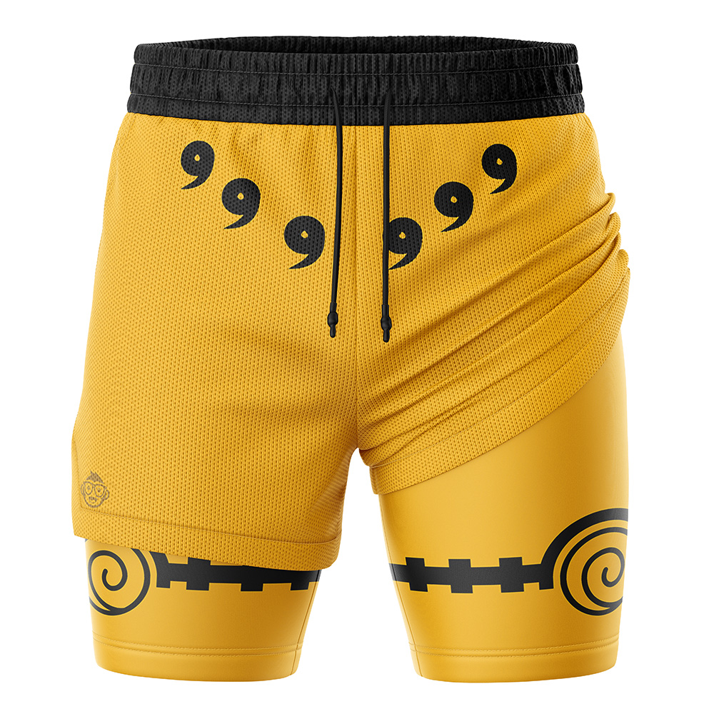 Nine-Tail Chakra Mode Shippuden 2-in-1 Performance Shorts