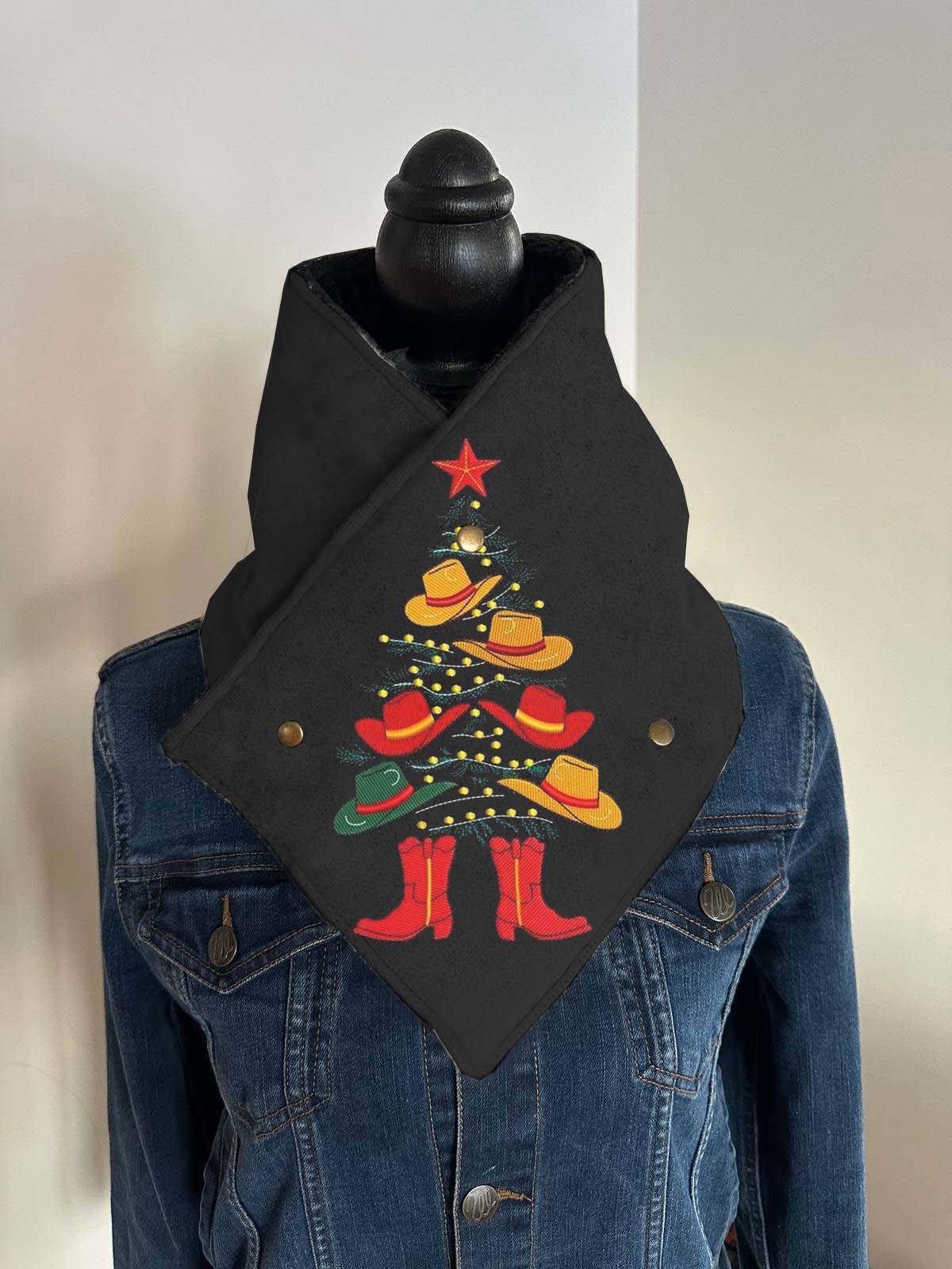 Western Cowboy Aztec Warm Neck Hood