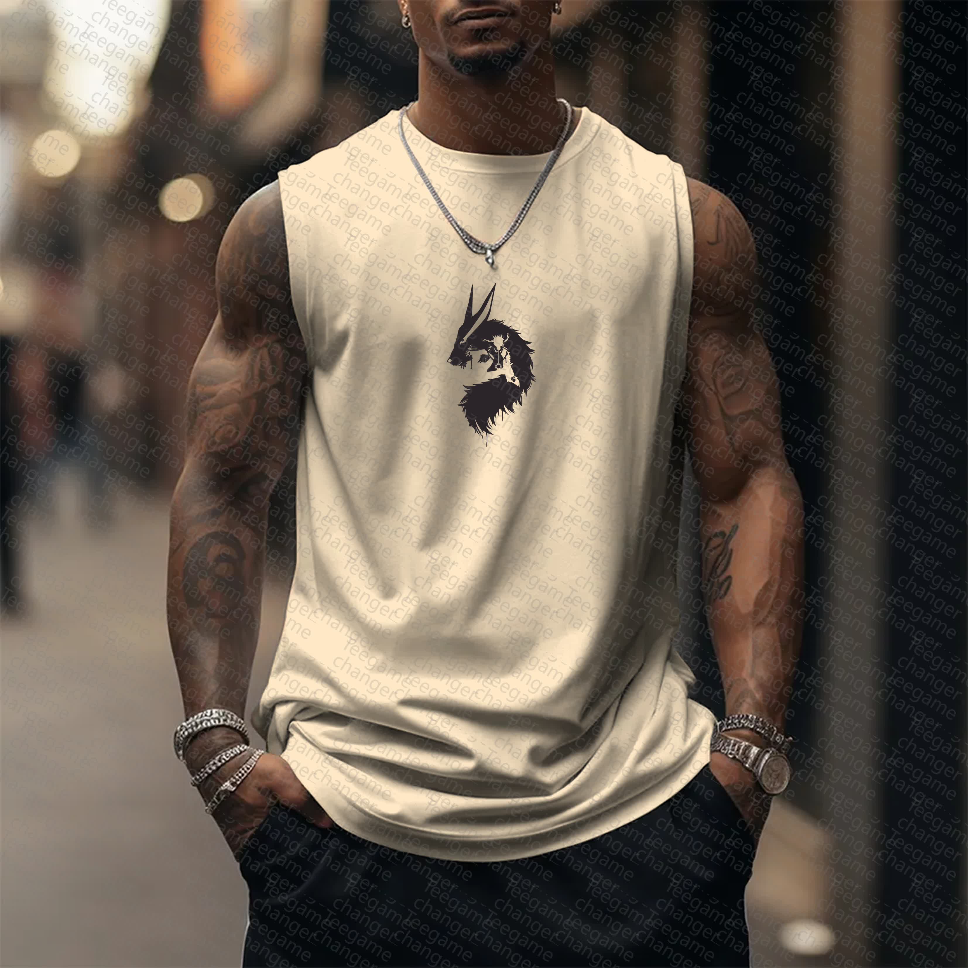 Unisex    Casual Anime  Tank Top