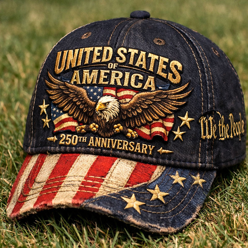 US 250th Anniversaryn Printed Hat