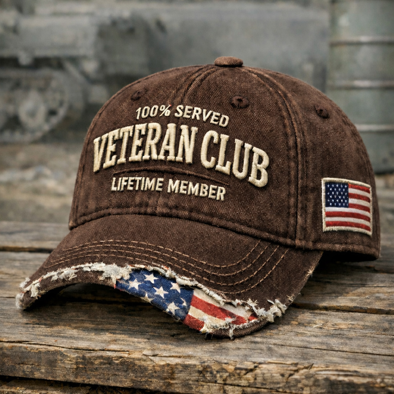 Veteran Club Art Print Casual Hat