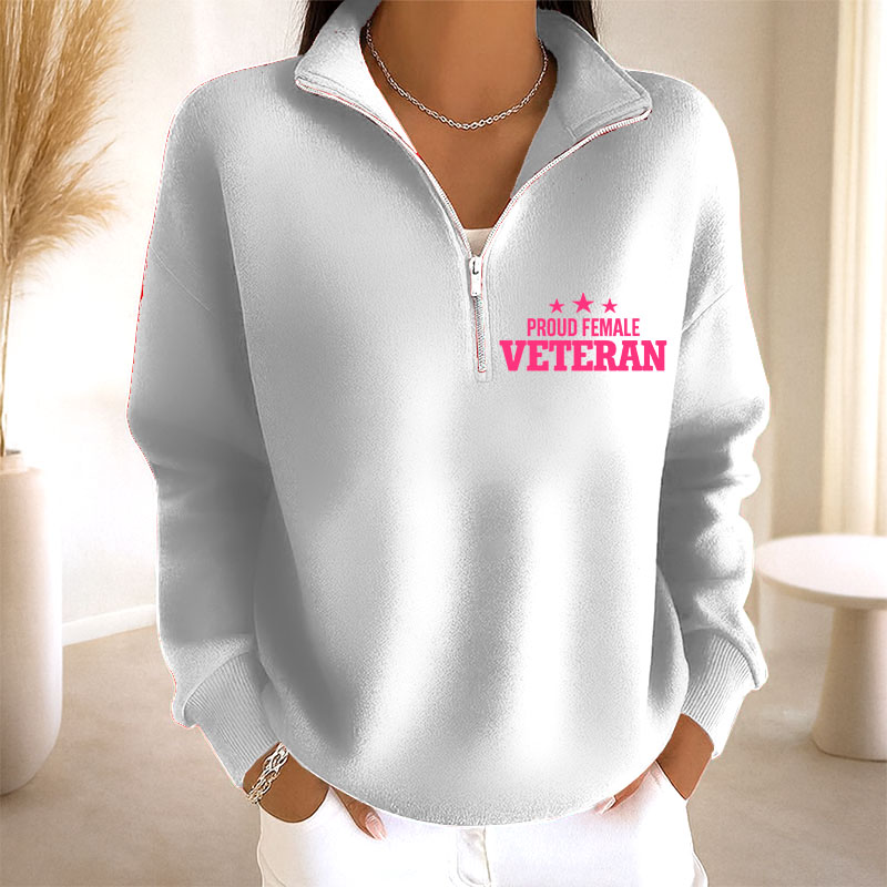 Women's Female Veterans Print Casual Sweatshirt