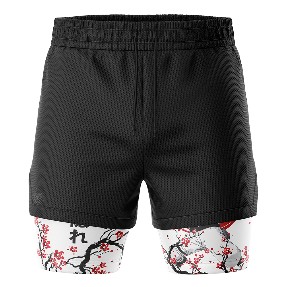 Uzumaki Cherry Blossom Shippuden 2-in-1 Performance Shorts