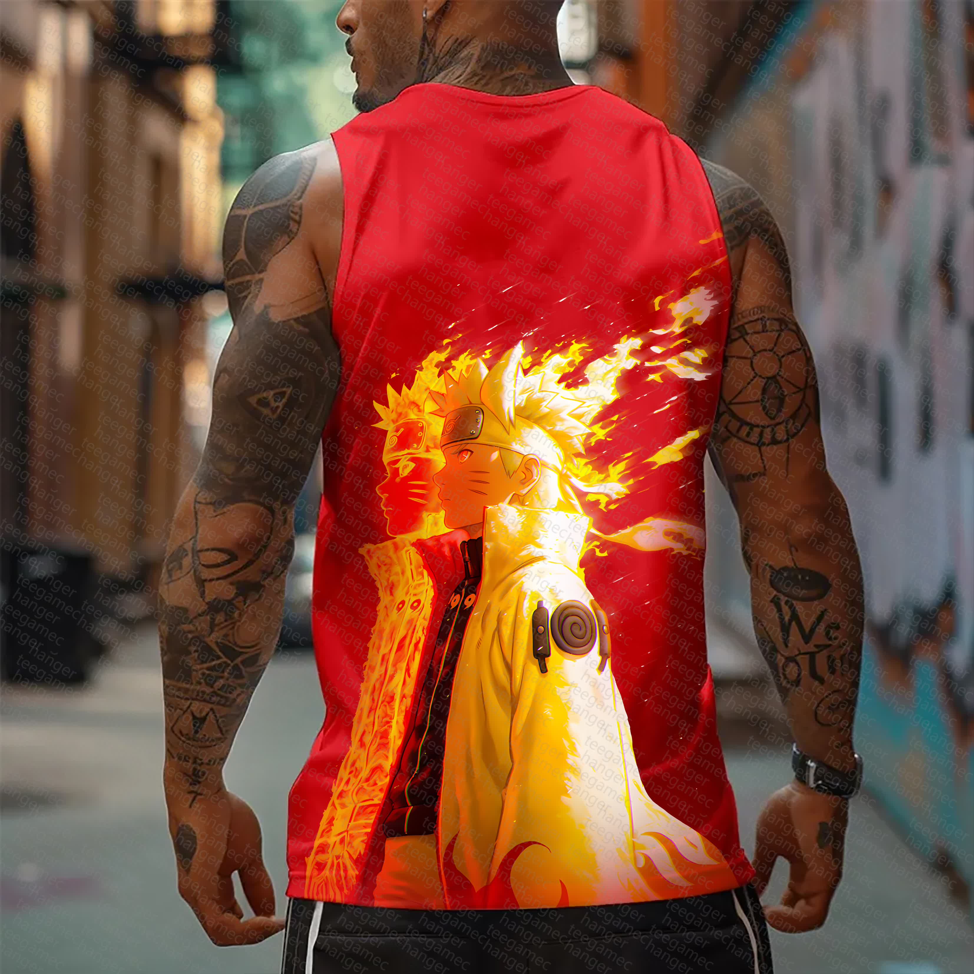 Unisex    Casual Anime  Tank Top