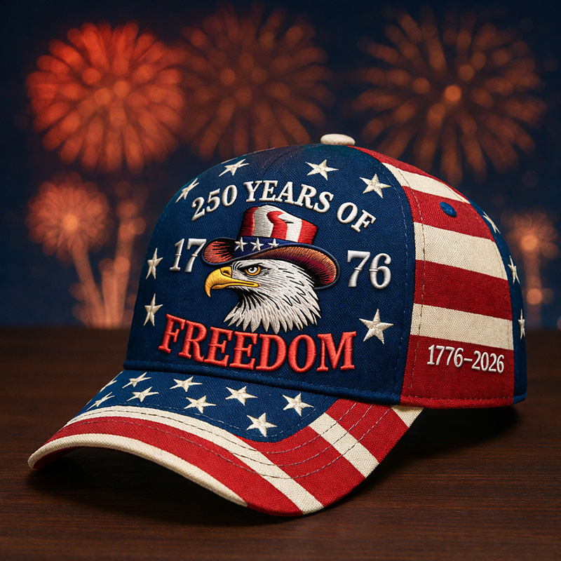 US 250th Anniversary Print Casual Hat