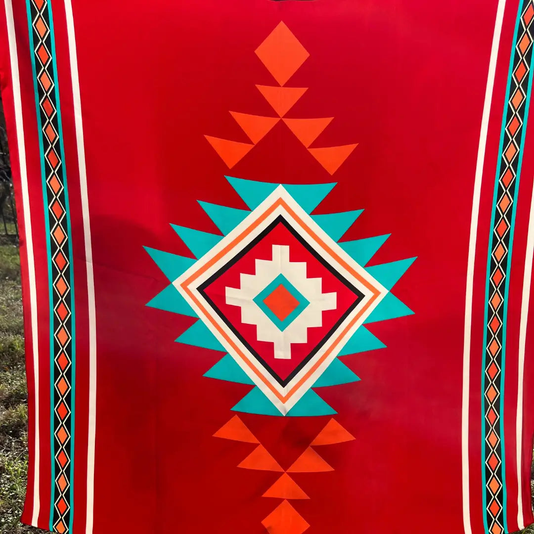 Aztec Wild Rags (Red River) Silk Scarf