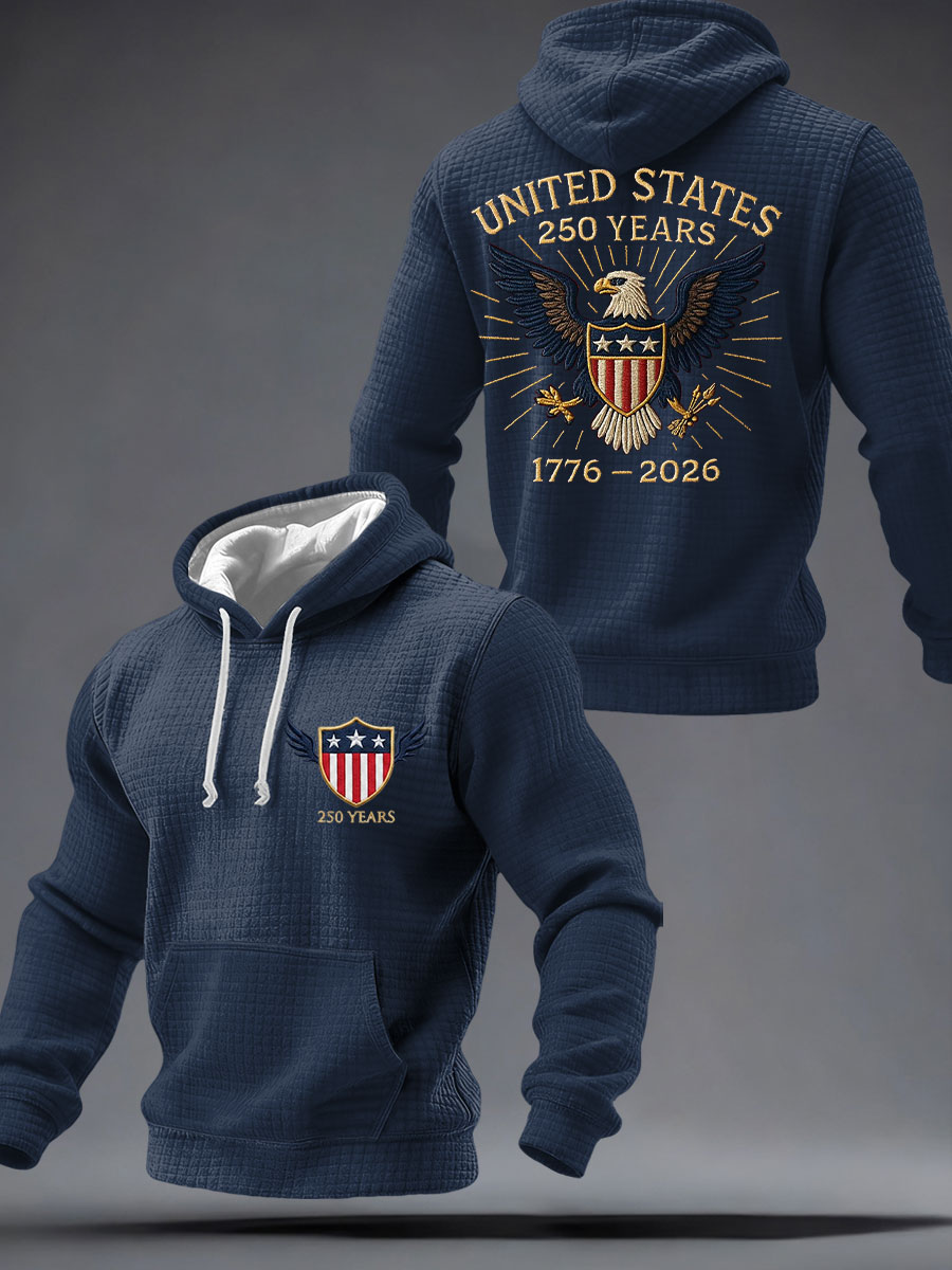 Men's America 250 Printed Casual Hoodie