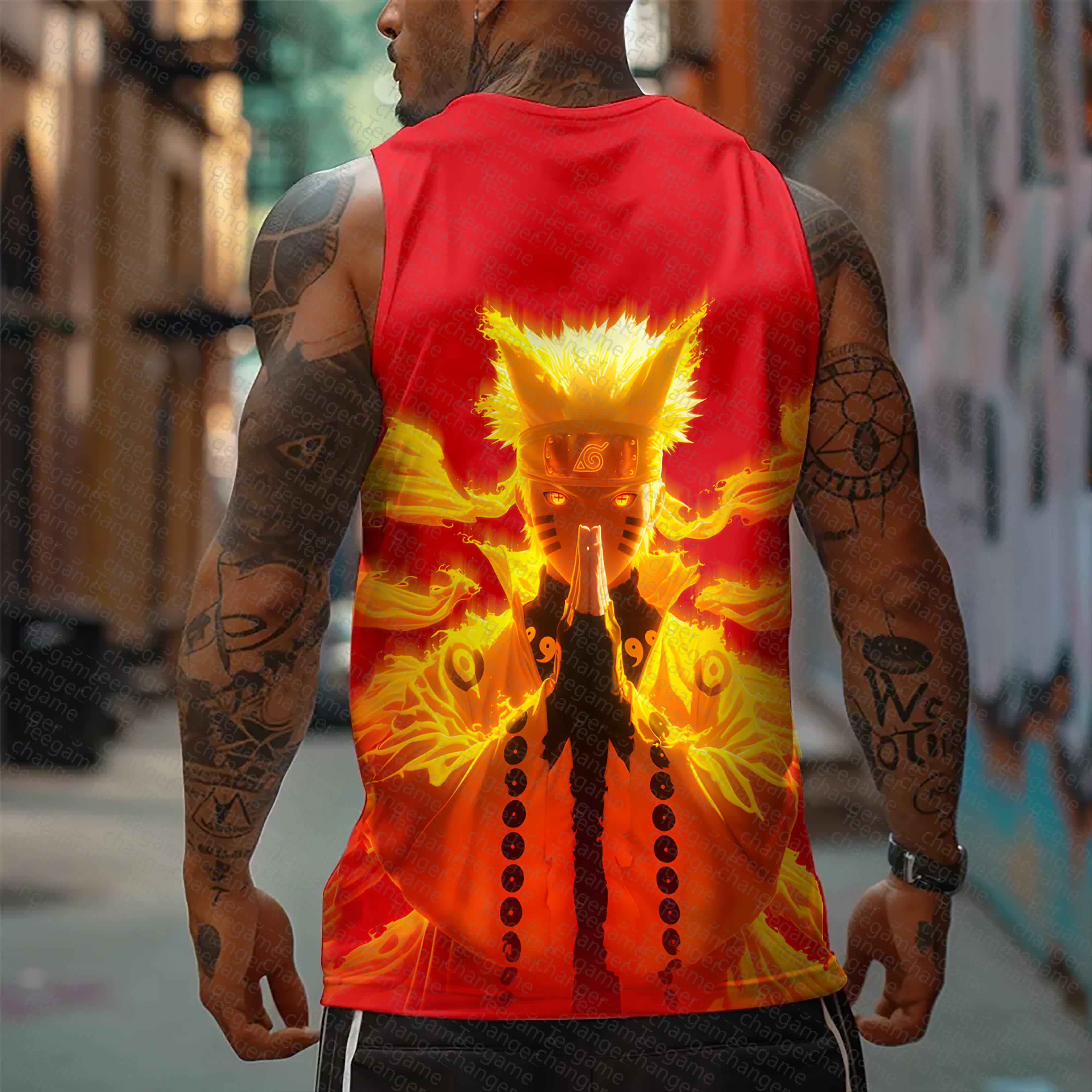 Unisex    Casual Anime  Tank Top