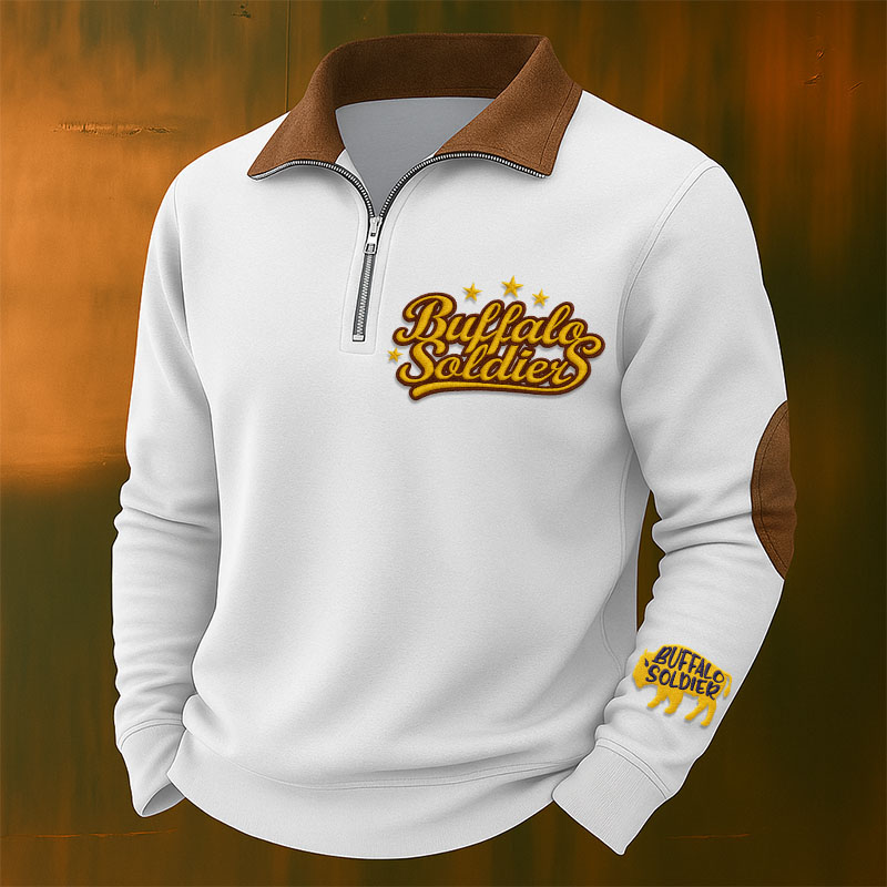 Buffalo Soldier Casual Zipper Sweatshirt