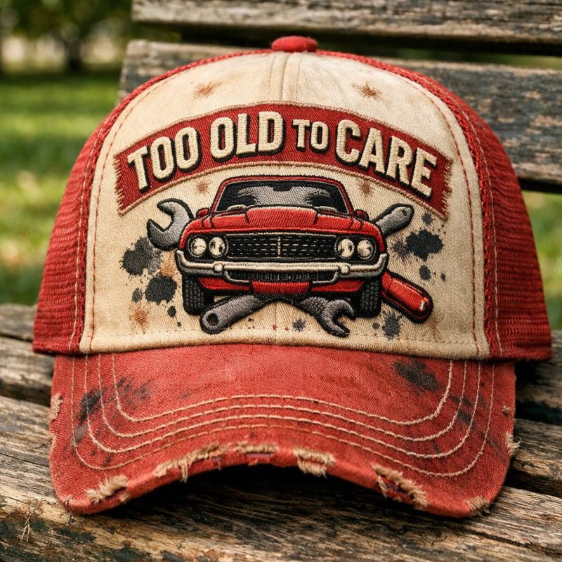 Too Old To Care Art Print Casual Cap