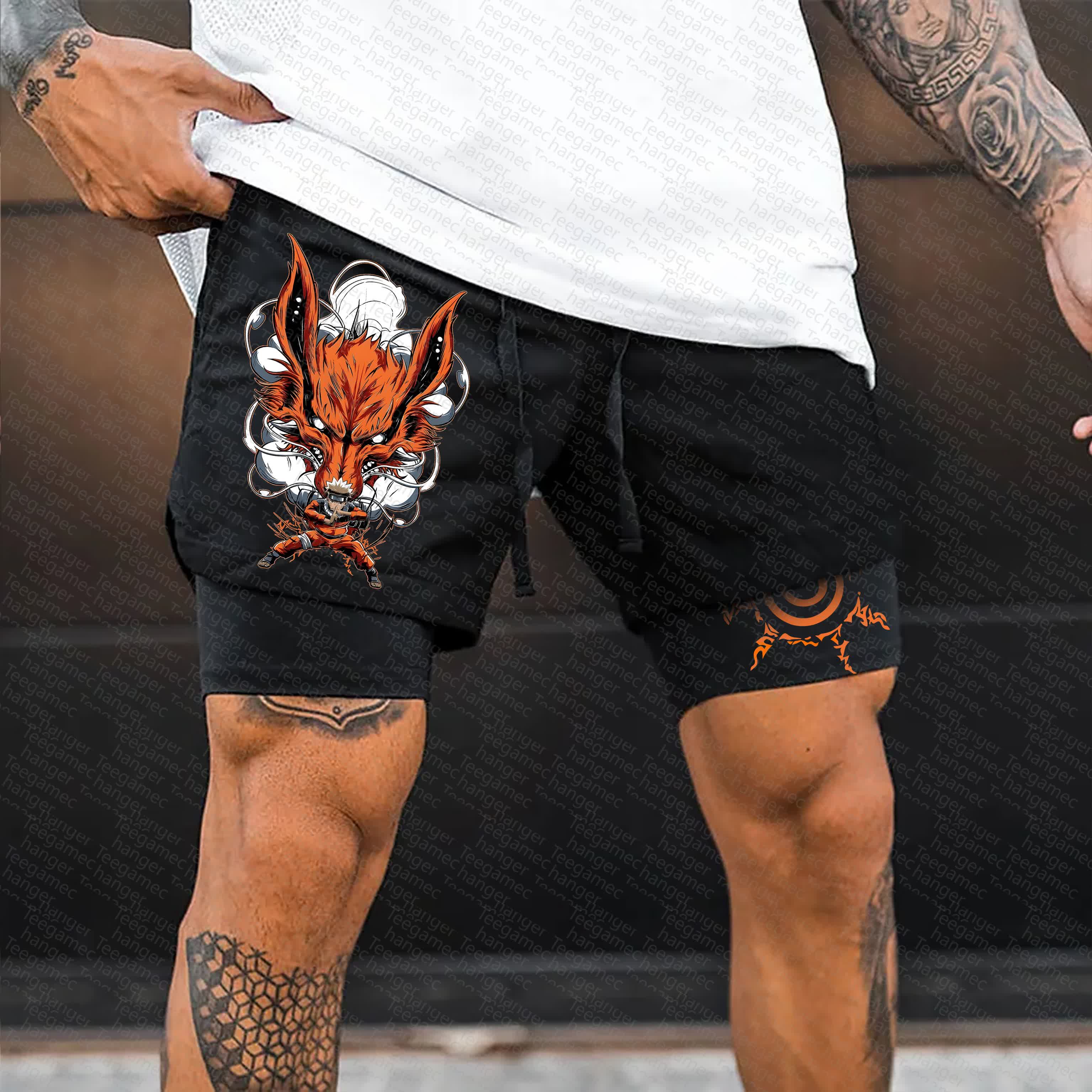 Unisex    Casual Anime Streetwear Shorts