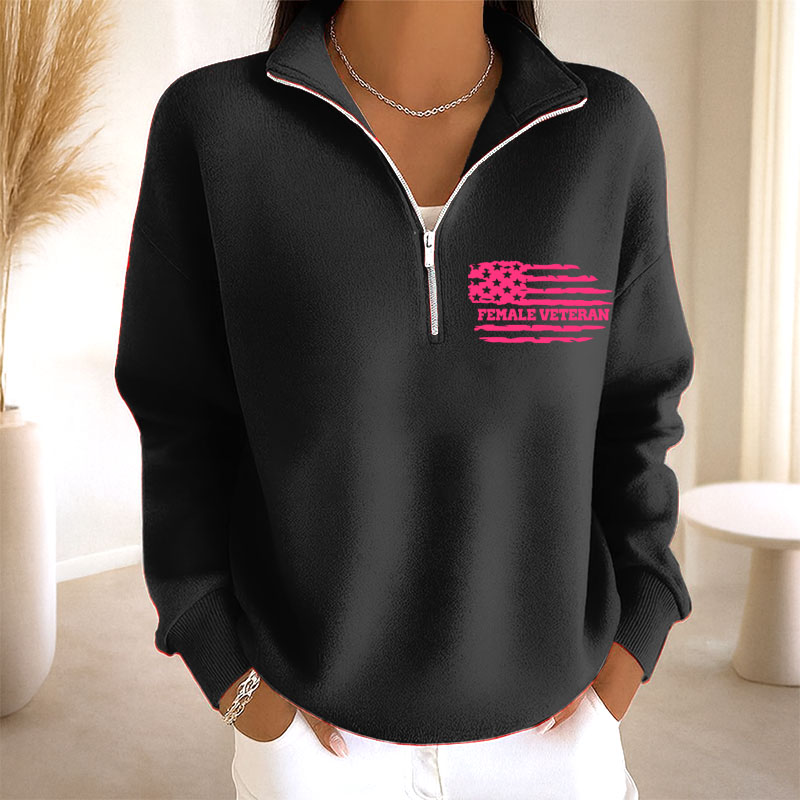 Women's Female Veterans Print Casual Sweatshirt