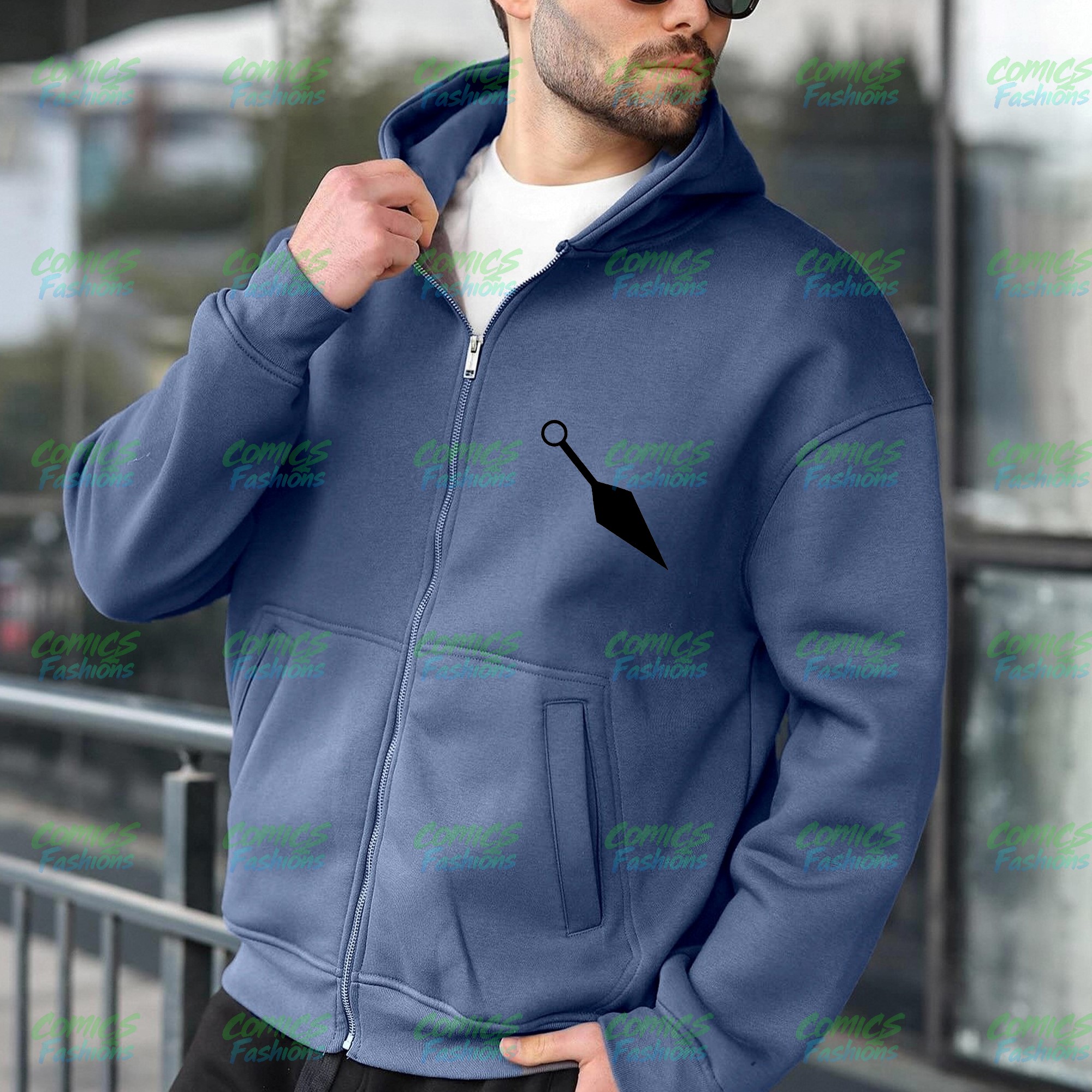 Unisex Graphic Streetwear Vintage Zipper Cardigan Plush Hoodie