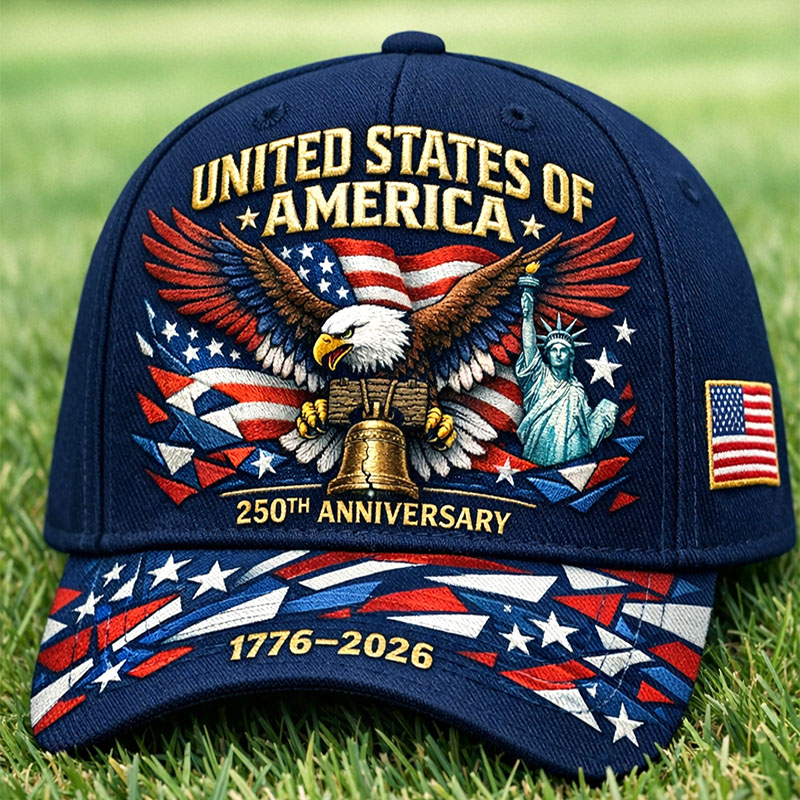 US 250th Anniversaryn Printed Hat