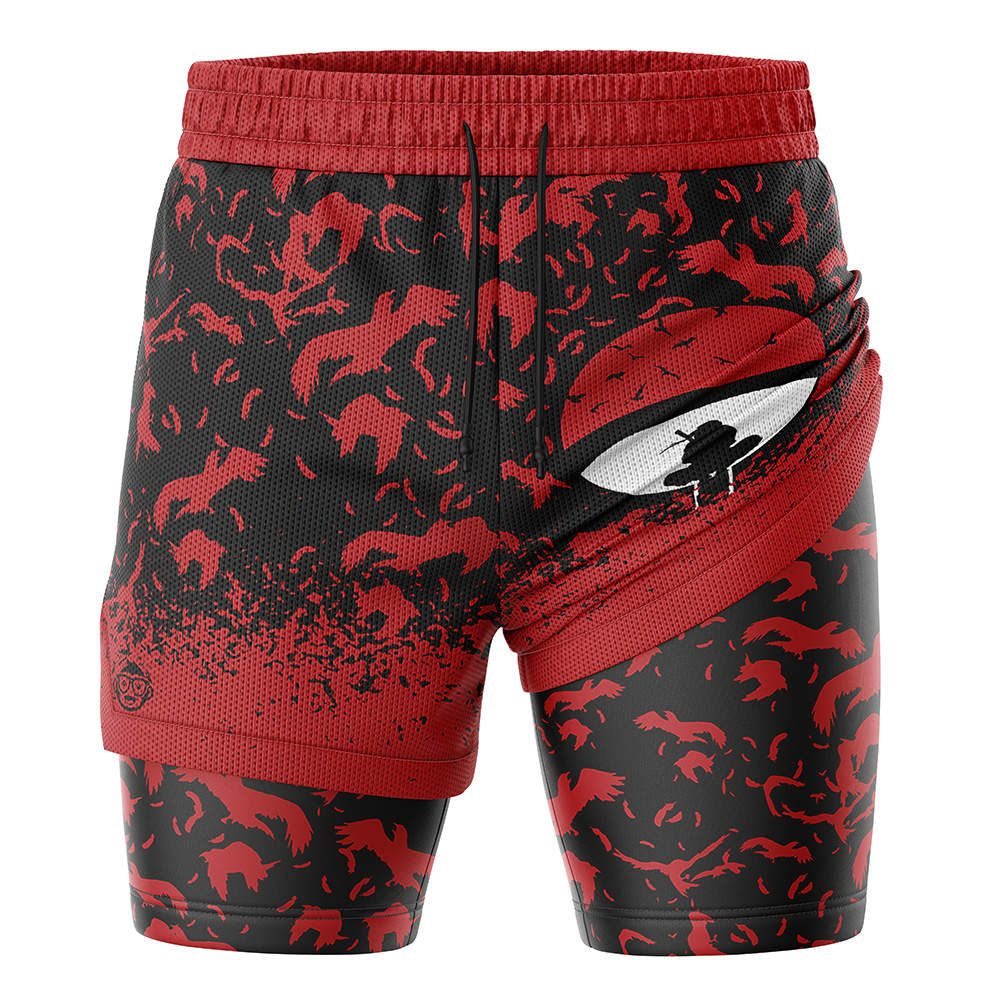 Uchiha Symbol Itachi Akatsuki 2-in-1 Performance Shorts