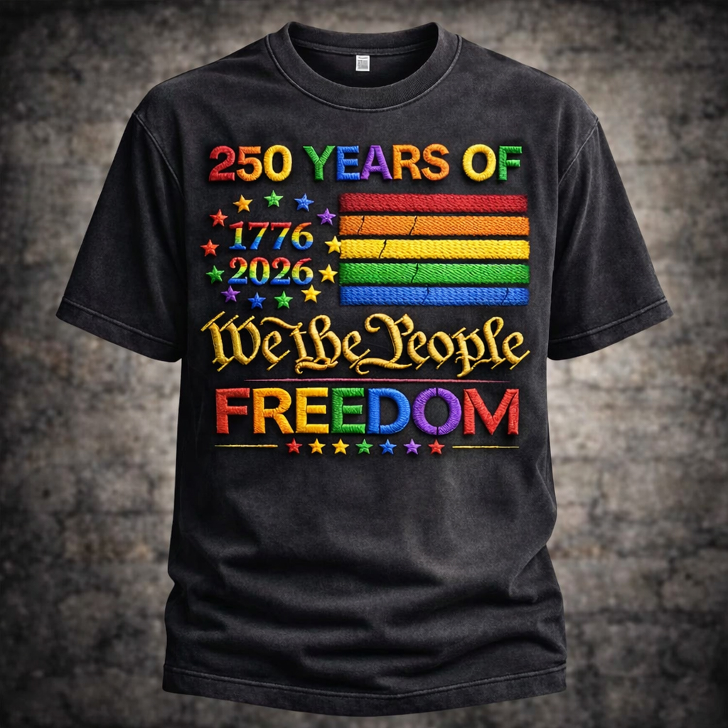 US 250th Anniversary Printed Casual Short Sleeve T-Shirt