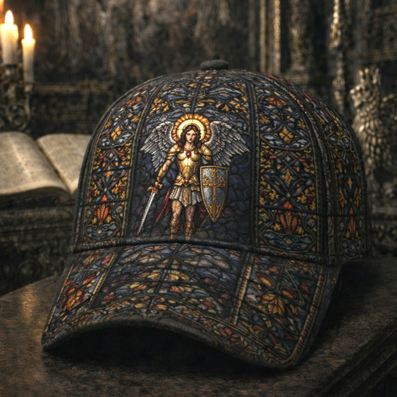 Retro St. Michael The Archangel Print Casual Hat