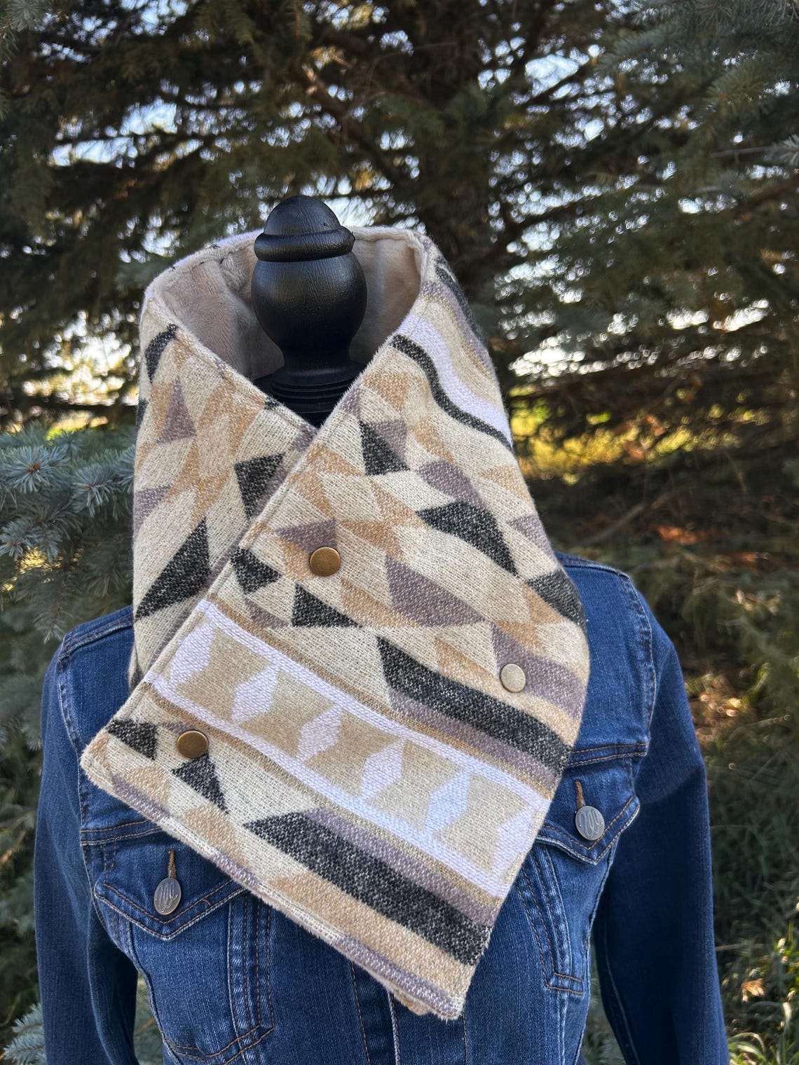 Western Cowboy Aztec Warm Neck Hood