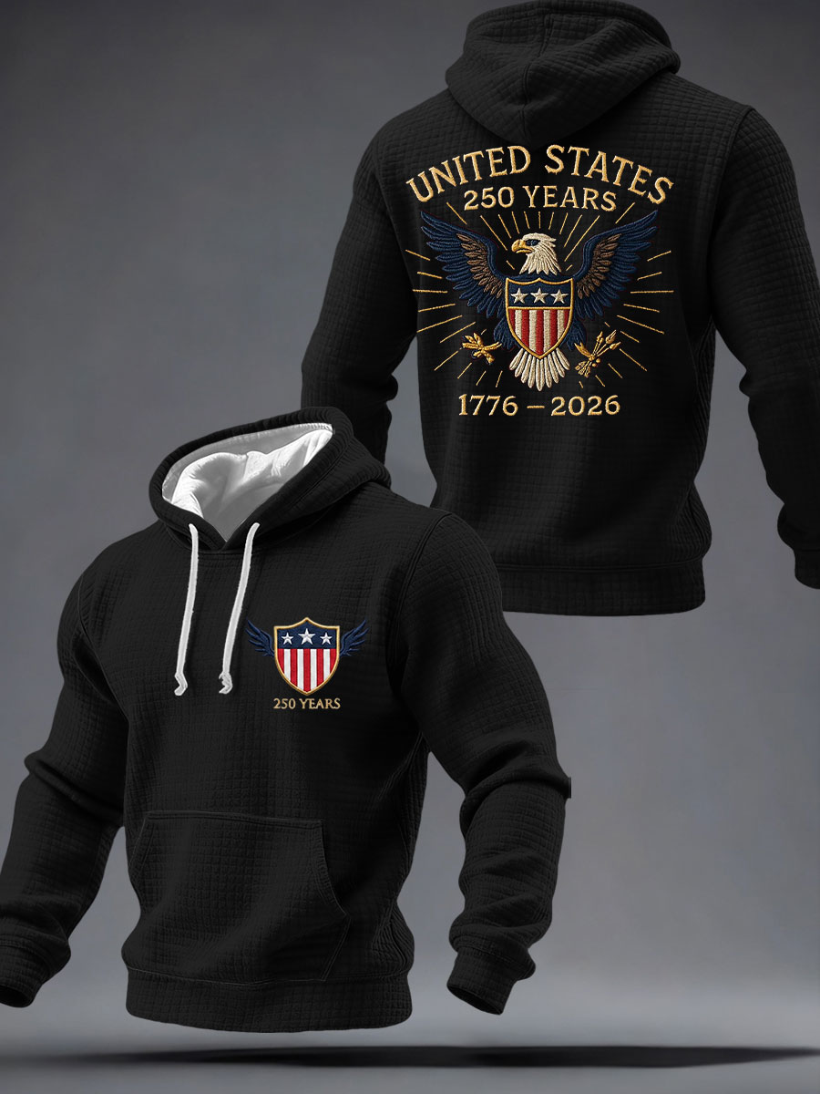 Men's America 250 Printed Casual Hoodie