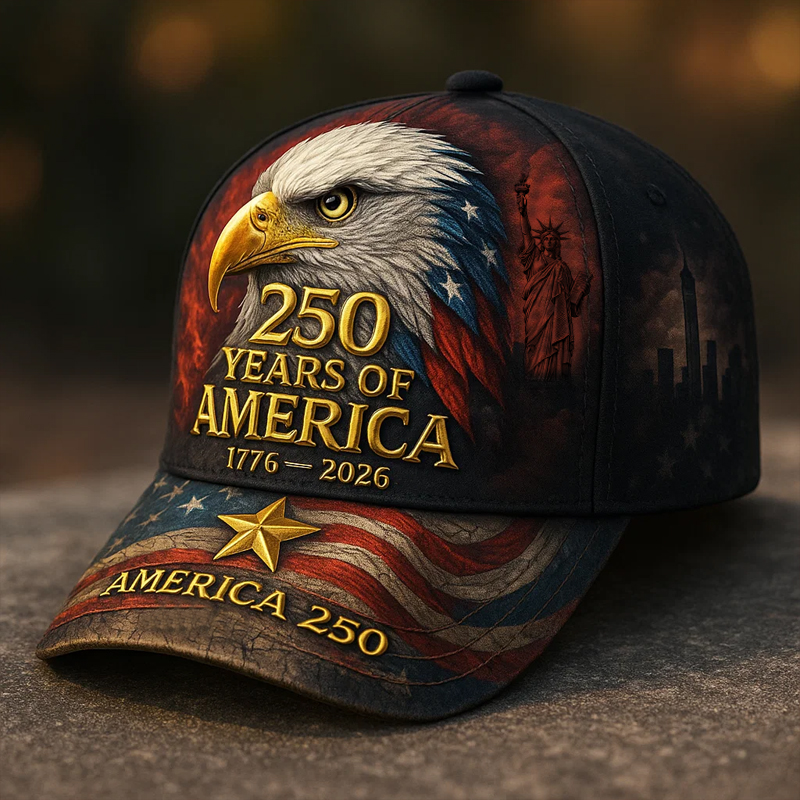 250 Years Of America We The People Printed Casual Hat