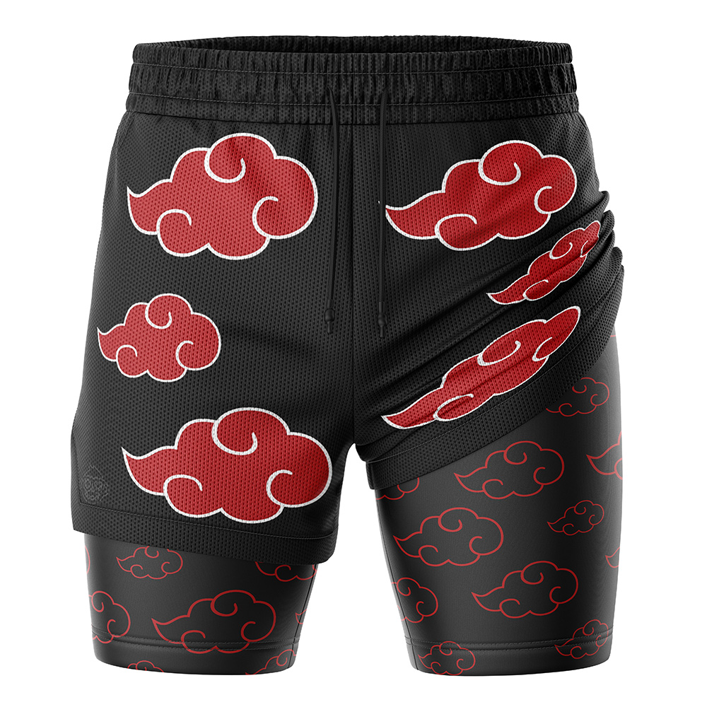 Akatsuki Black 2-in-1 Performance Shorts