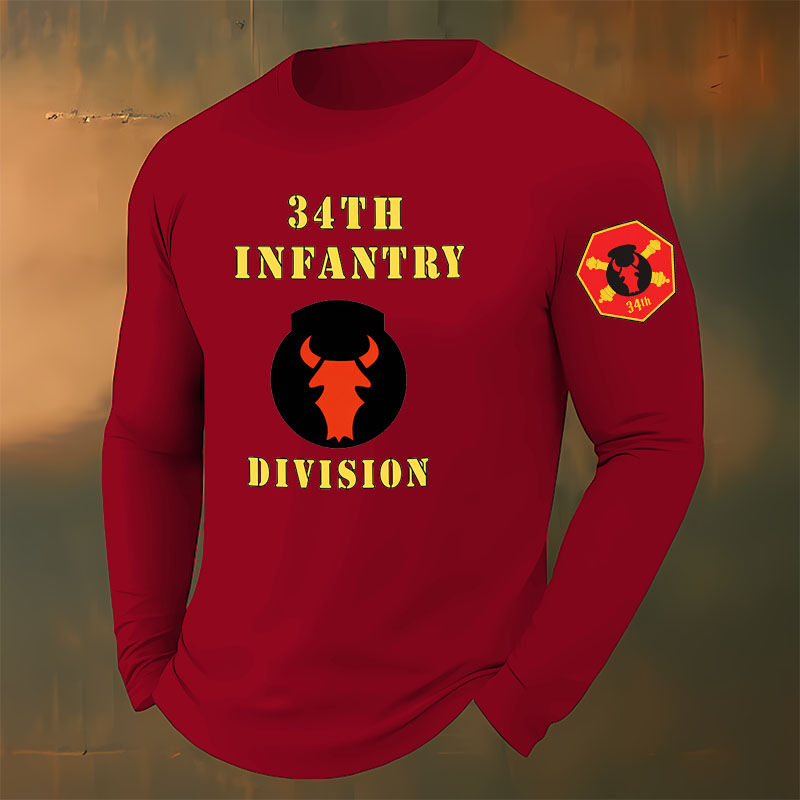 The Red Bull Division Printed Casual Long-Sleeved T-Shirt