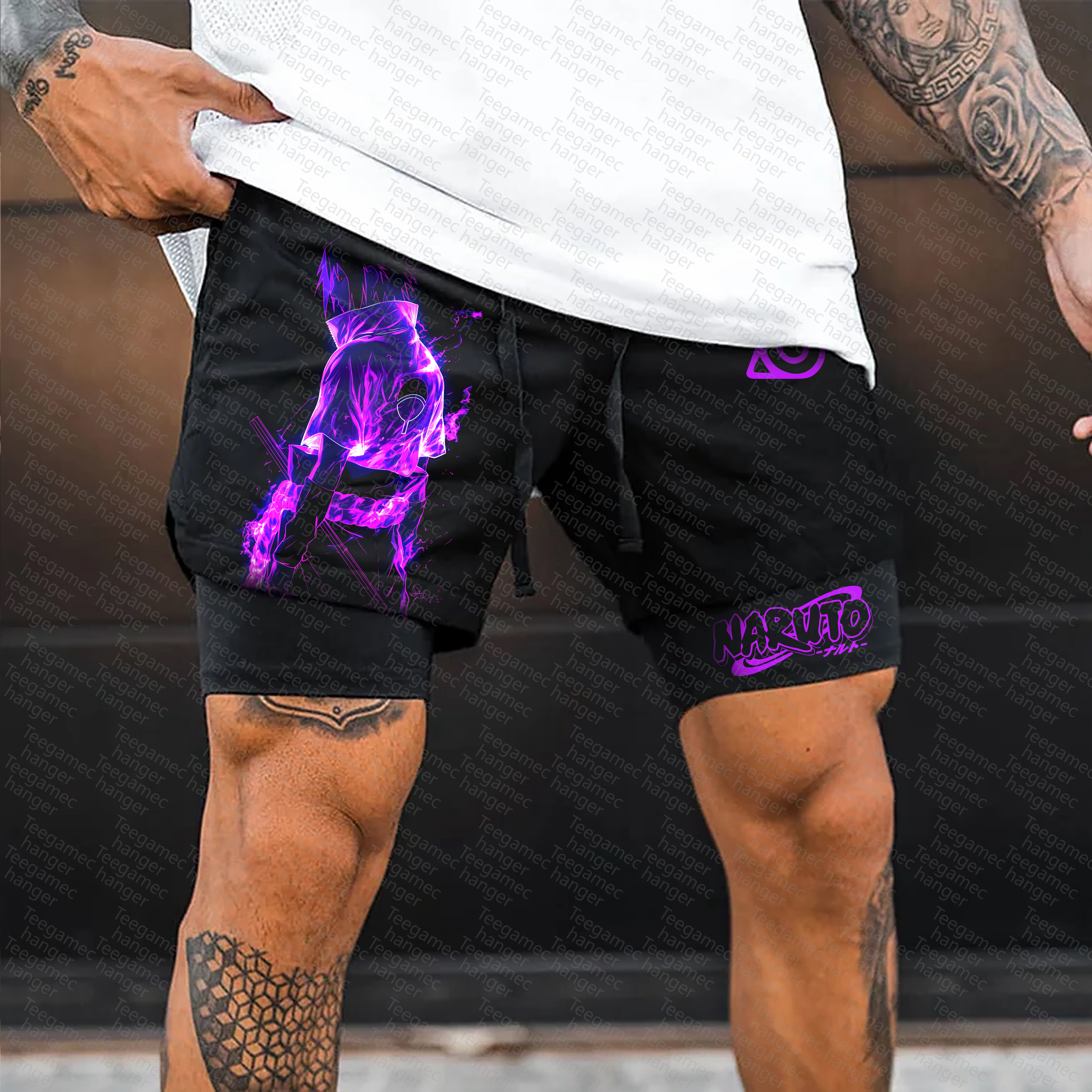 Unisex    Casual Anime Streetwear Shorts